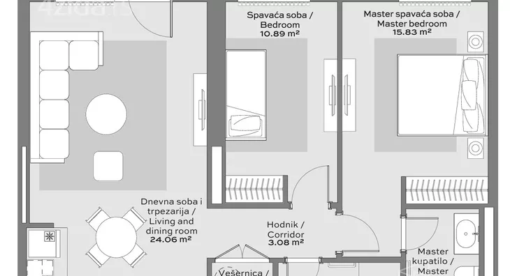 Trosoban stan | 4zida