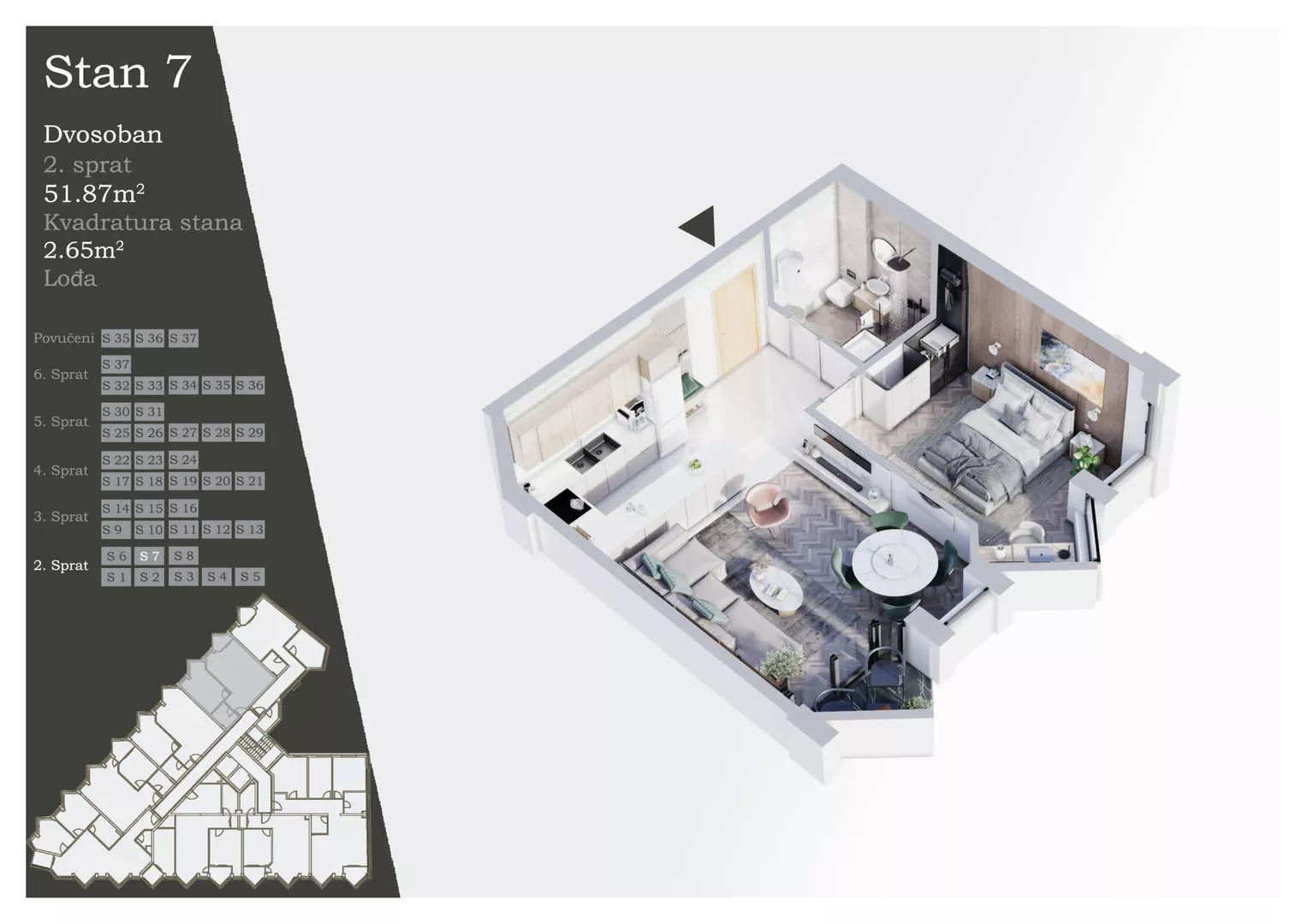 Dvosoban stan | 4zida