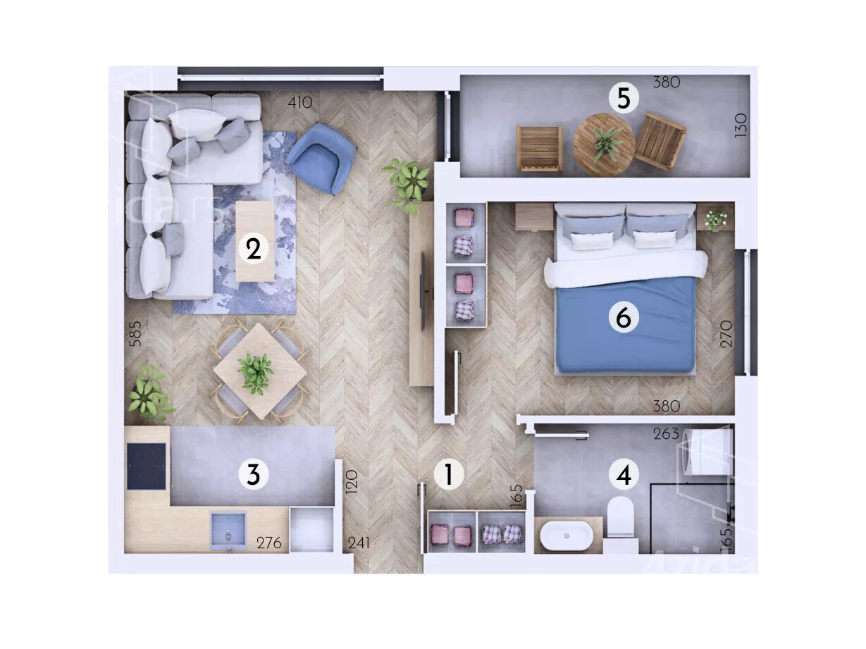 Jednoiposoban stan | 4zida