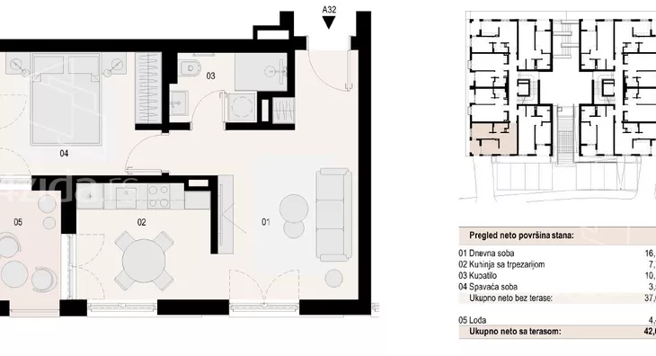 Jednoiposoban stan | 4zida