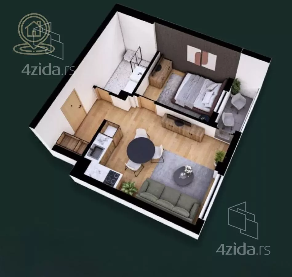 Jednoiposoban stan | 4zida