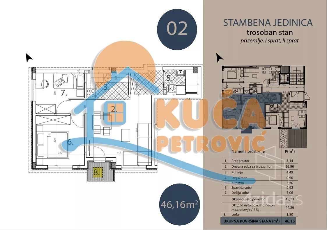 Trosoban stan | 4zida