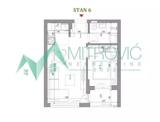 Jednoiposoban stan | 4zida