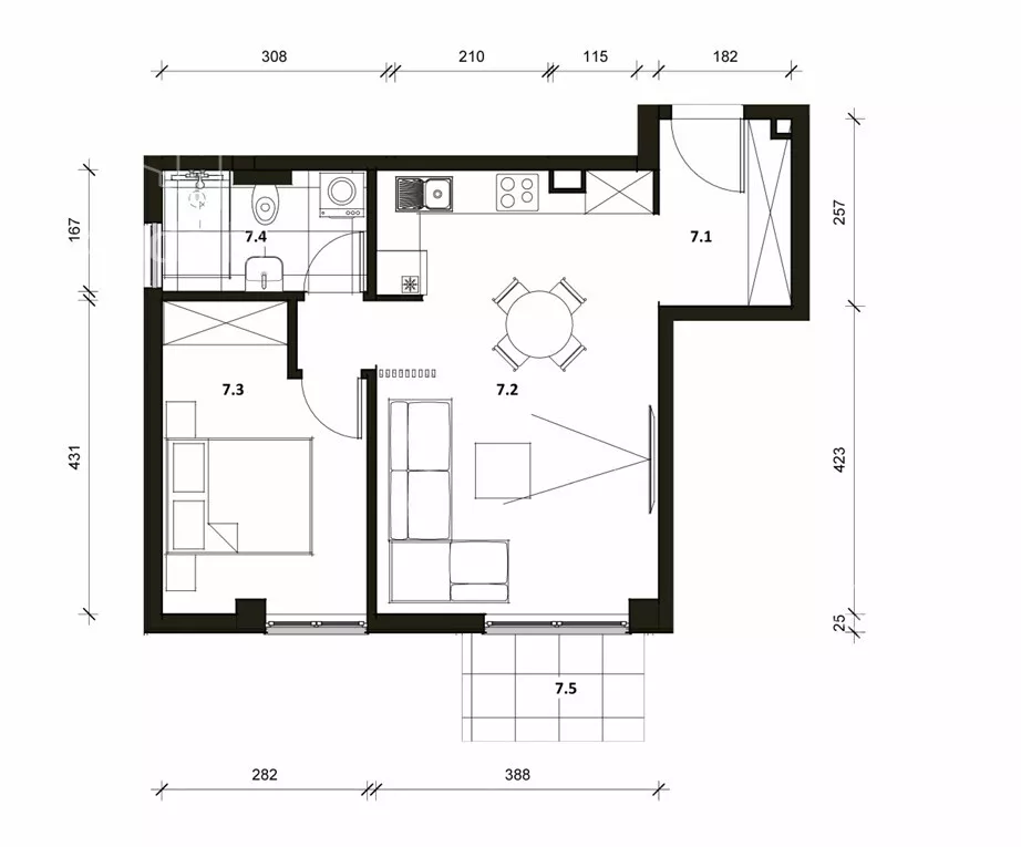 Dvosoban stan | 4zida