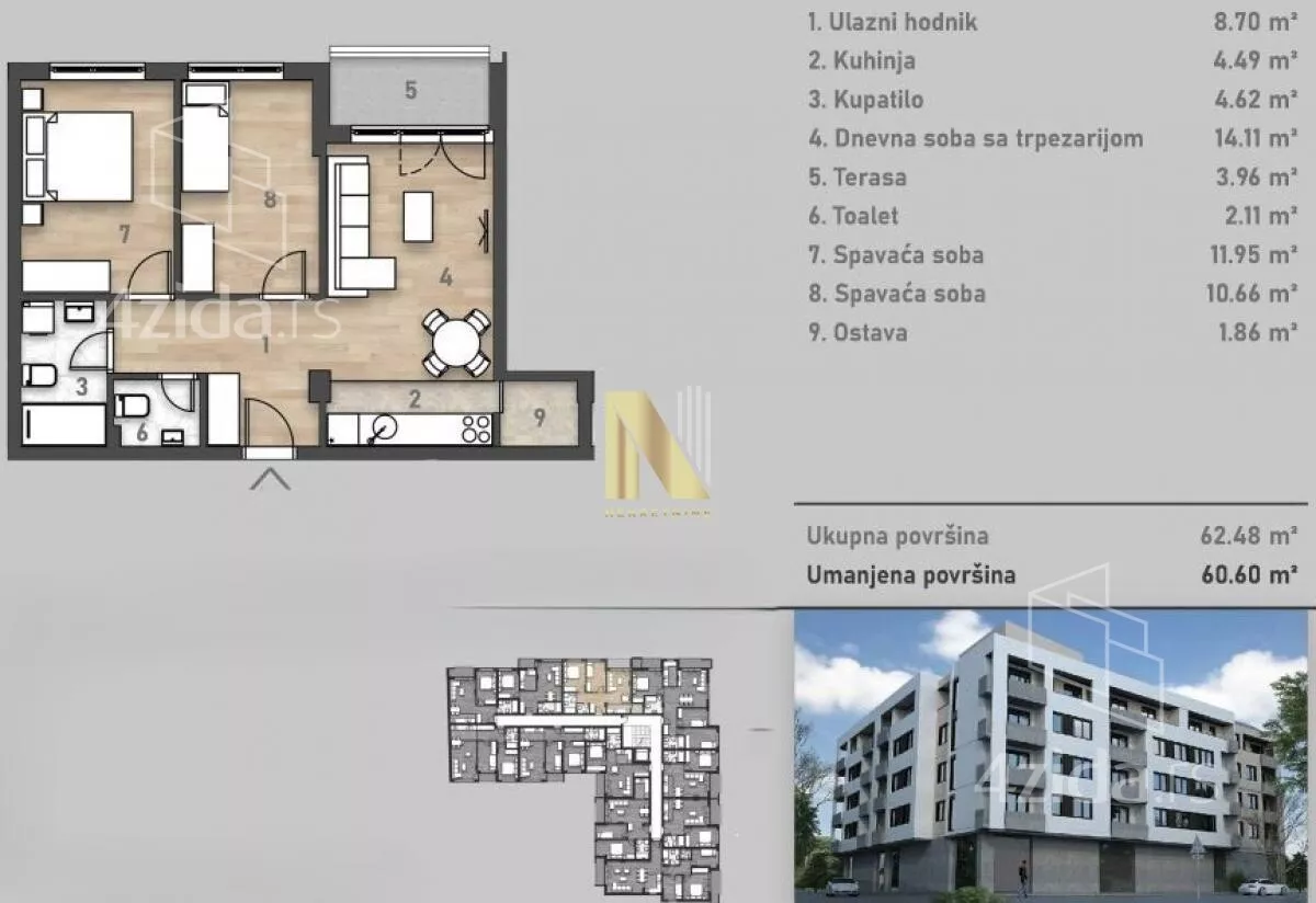 Trosoban stan | 4zida