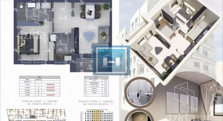 Jednoiposoban stan | 4zida