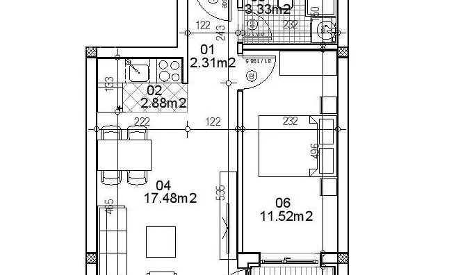 Jednoiposoban stan na prodaju, Telep, 87.600€, 38m² - stampaj