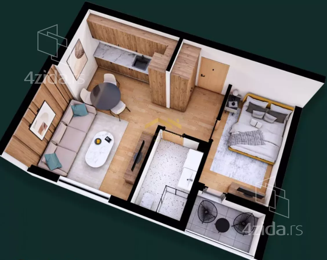 Jednoiposoban stan | 4zida