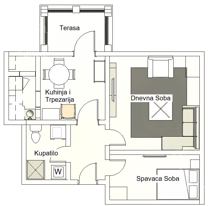 Dvosoban stan | 4zida