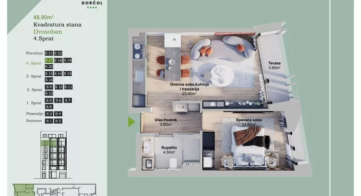 Dvosoban stan | 4zida