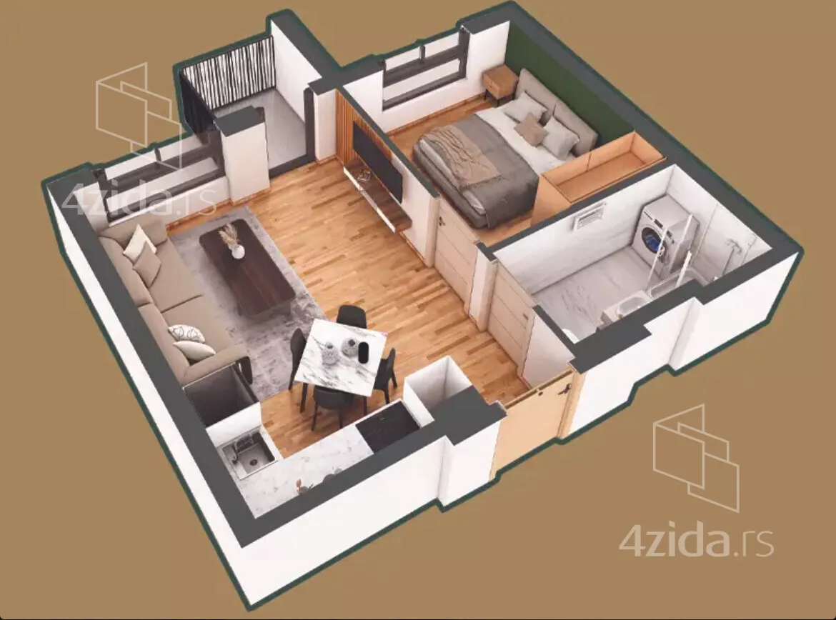 Jednosoban stan | 4zida