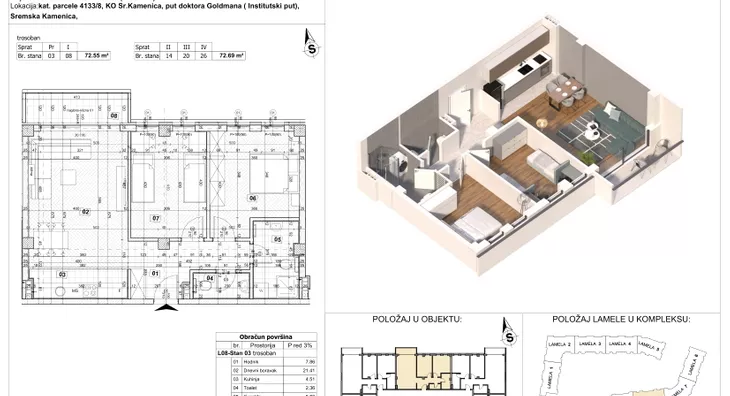 Trosoban stan | 4zida