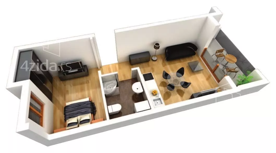 Jednosoban stan | 4zida