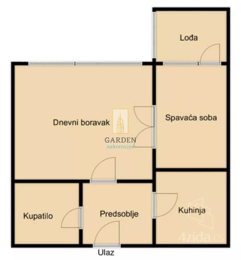 Jednoiposoban stan | 4zida