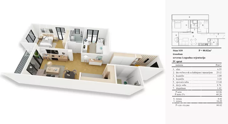 Trosoban stan | 4zida