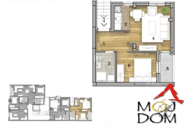 Jednoiposoban stan | 4zida