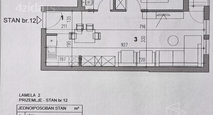 Jednoiposoban stan | 4zida