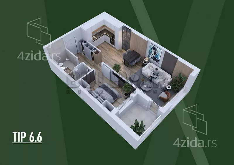 Dvosoban stan | 4zida