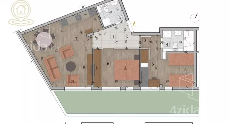 Trosoban stan | 4zida