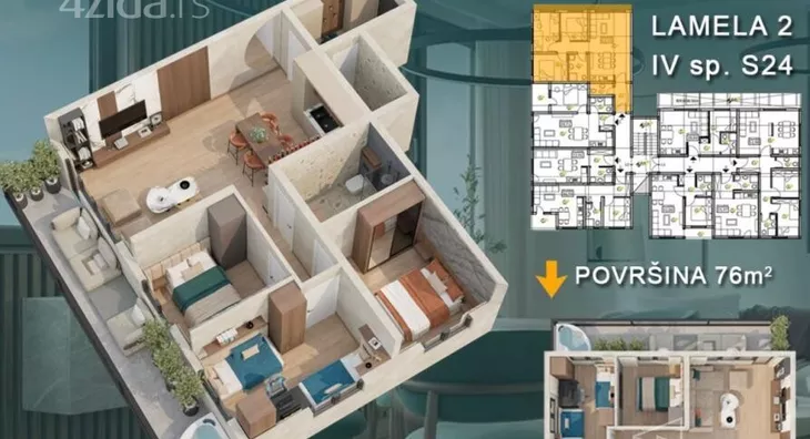 Trosoban stan | 4zida