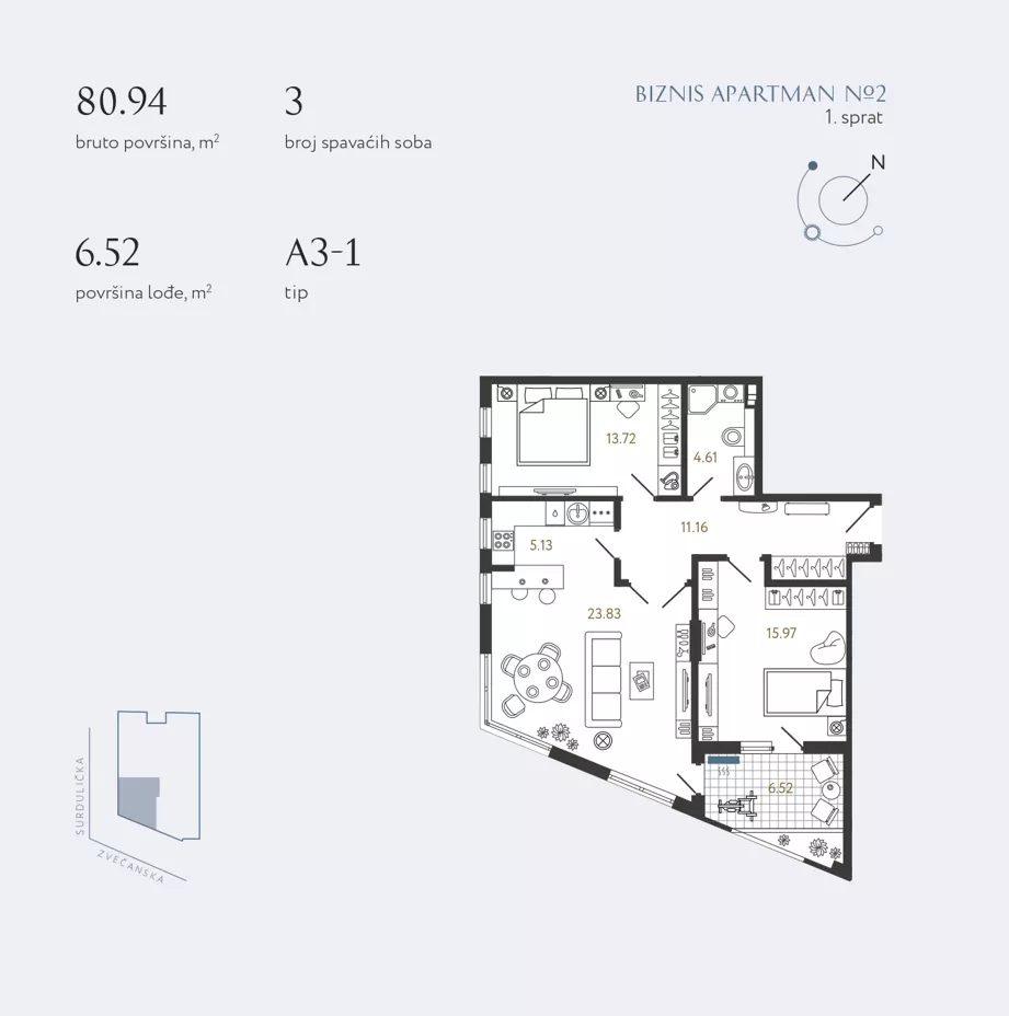 Trosoban stan | 4zida