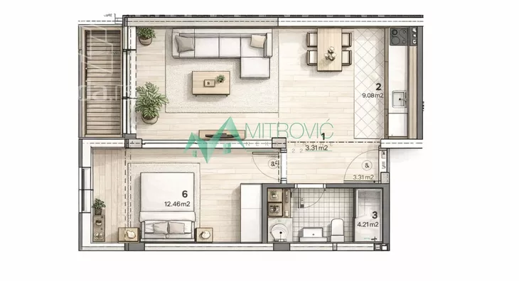 Jednoiposoban stan | 4zida