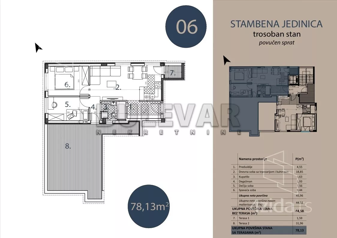 Trosoban stan | 4zida