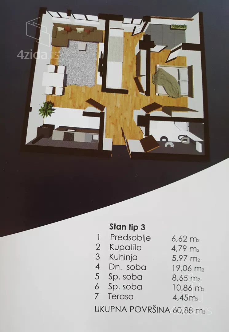 Dvosoban stan | 4zida