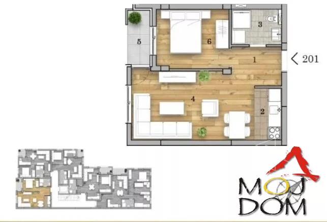 Jednoiposoban stan | 4zida