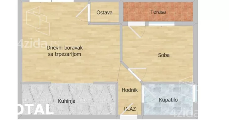 Jednoiposoban stan | 4zida