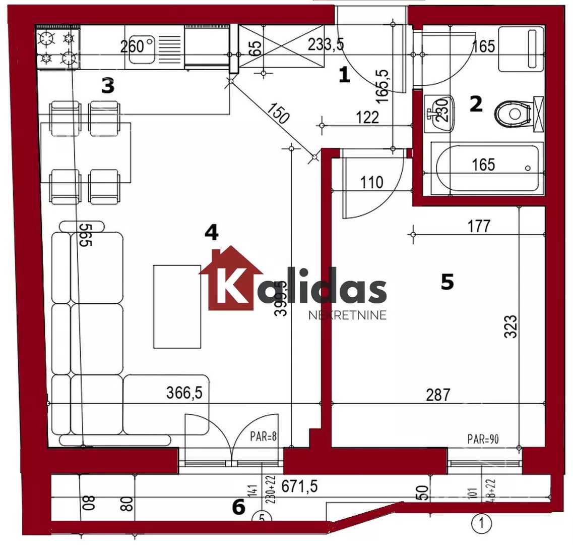 Jednoiposoban stan | 4zida