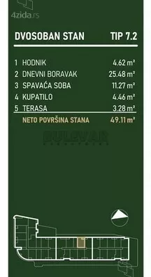 Dvosoban stan | 4zida