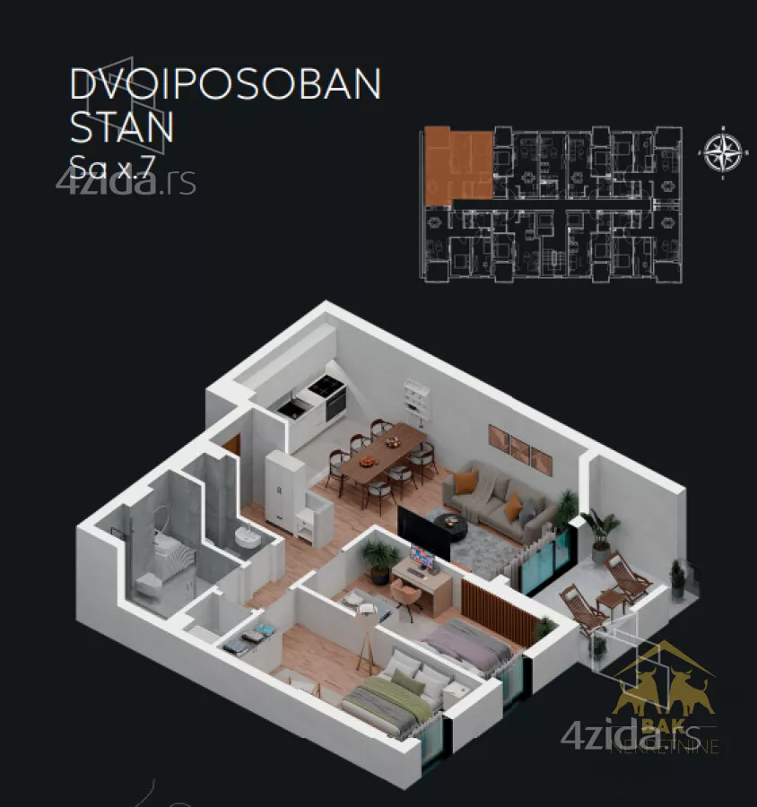 Dvoiposoban stan | 4zida