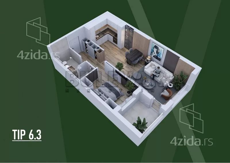 Dvosoban stan | 4zida