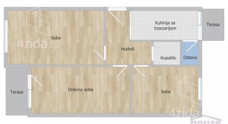 Trosoban stan | 4zida