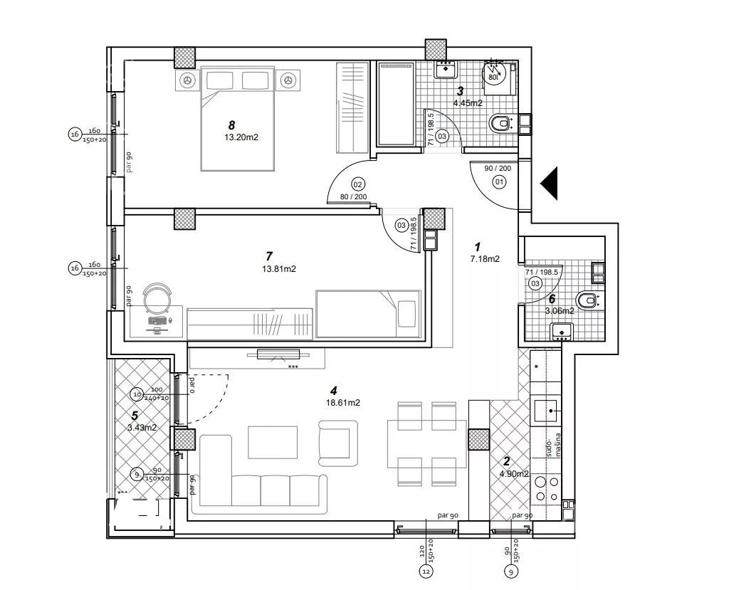 Trosoban stan | 4zida