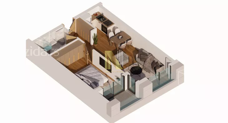 Jednoiposoban stan | 4zida