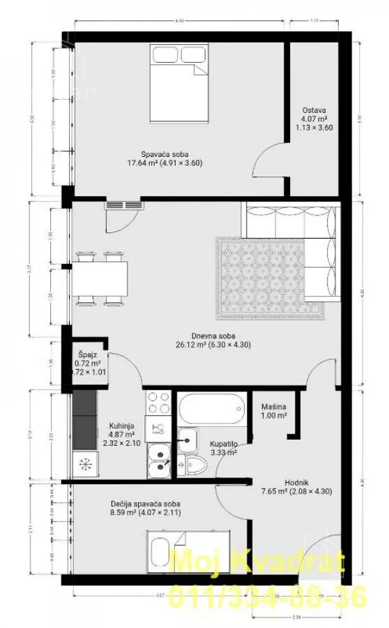 Trosoban stan | 4zida