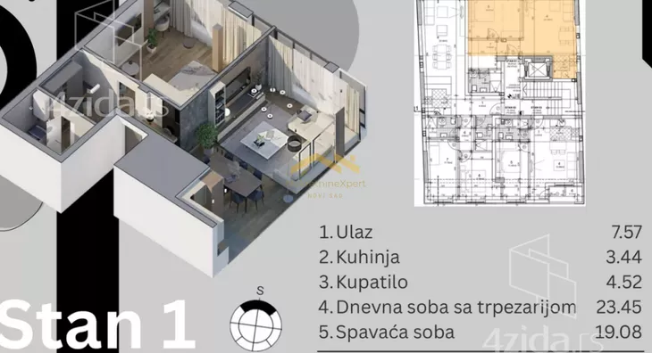 Dvosoban stan | 4zida