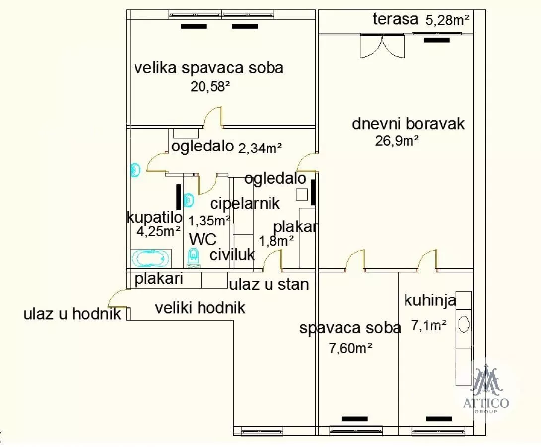 Trosoban stan | 4zida