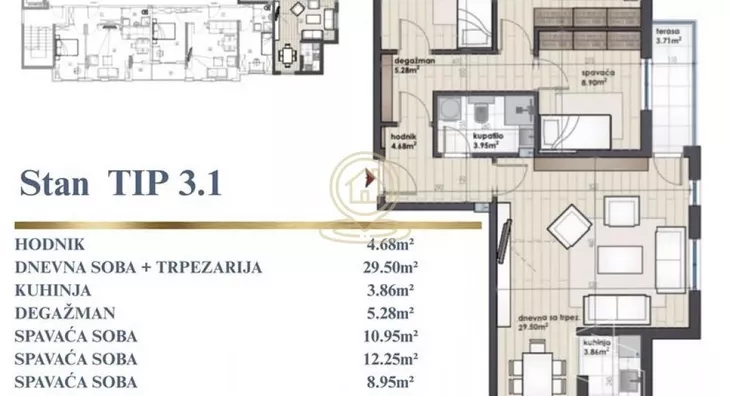 Troiposoban stan | 4zida