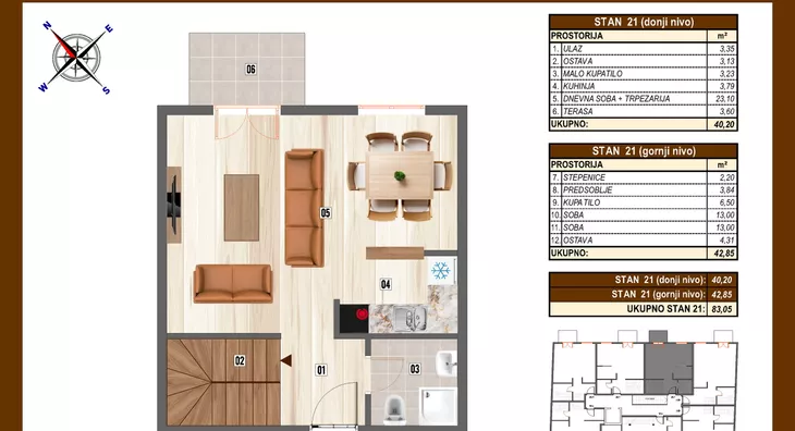 Trosoban stan | 4zida