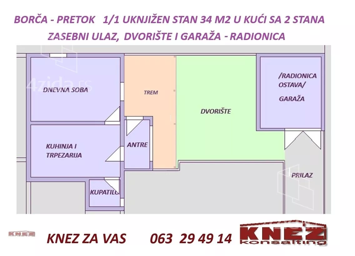 Jednosoban stan | 4zida
