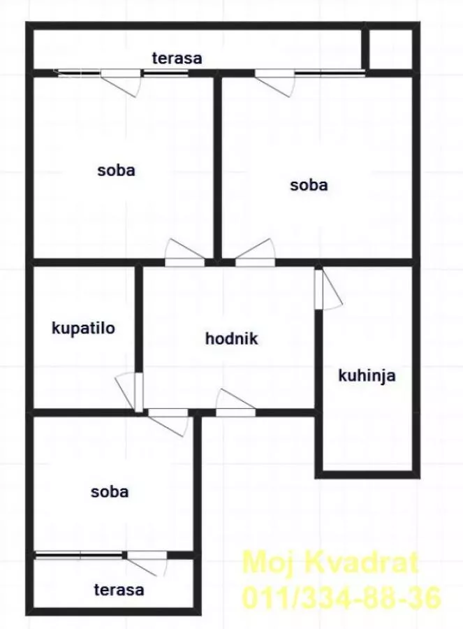 Trosoban stan | 4zida