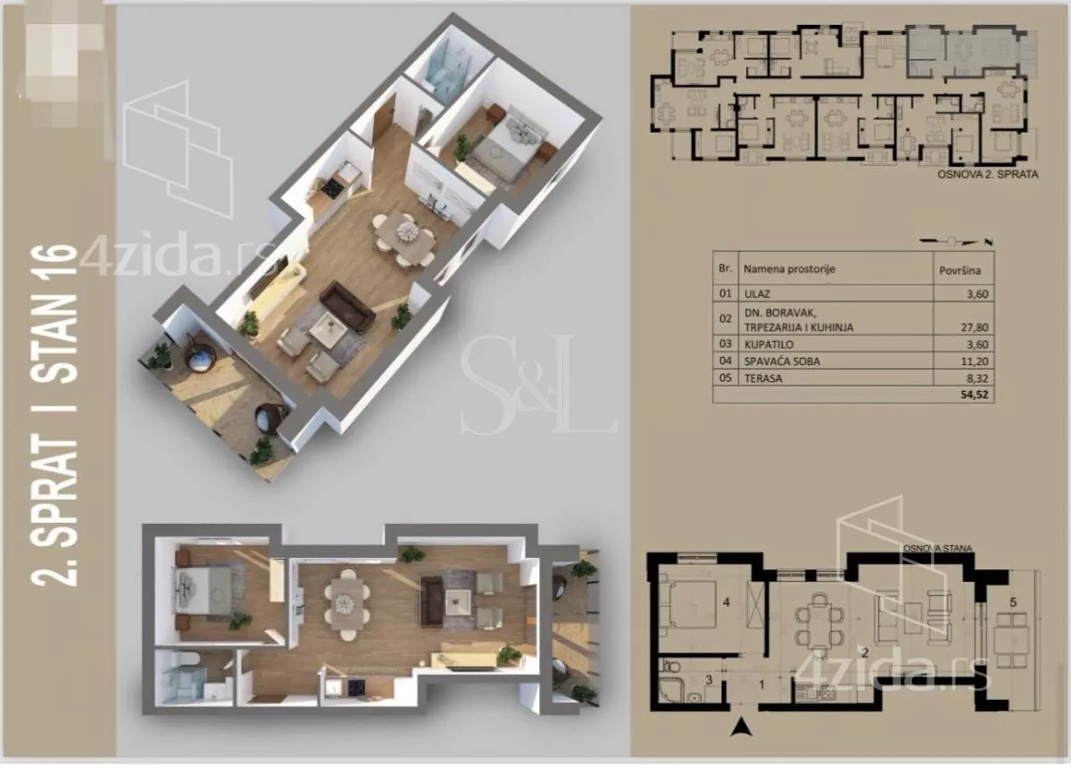 Jednoiposoban stan | 4zida