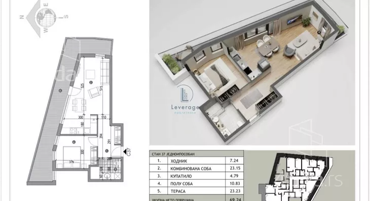 Jednoiposoban stan | 4zida