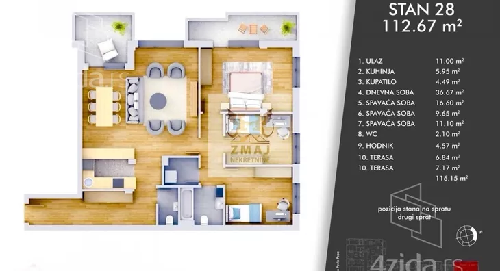 Četvorosoban stan | 4zida