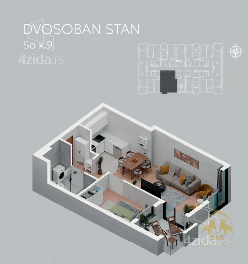 Apartment in Novi Sad, MZ Podbara - View 2