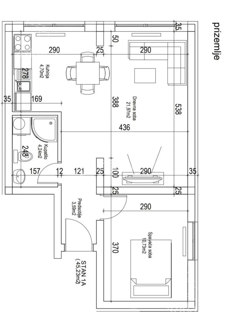 Jednoiposoban stan | 4zida