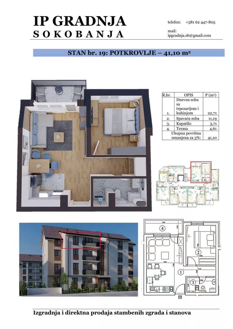 Jednoiposoban stan | 4zida